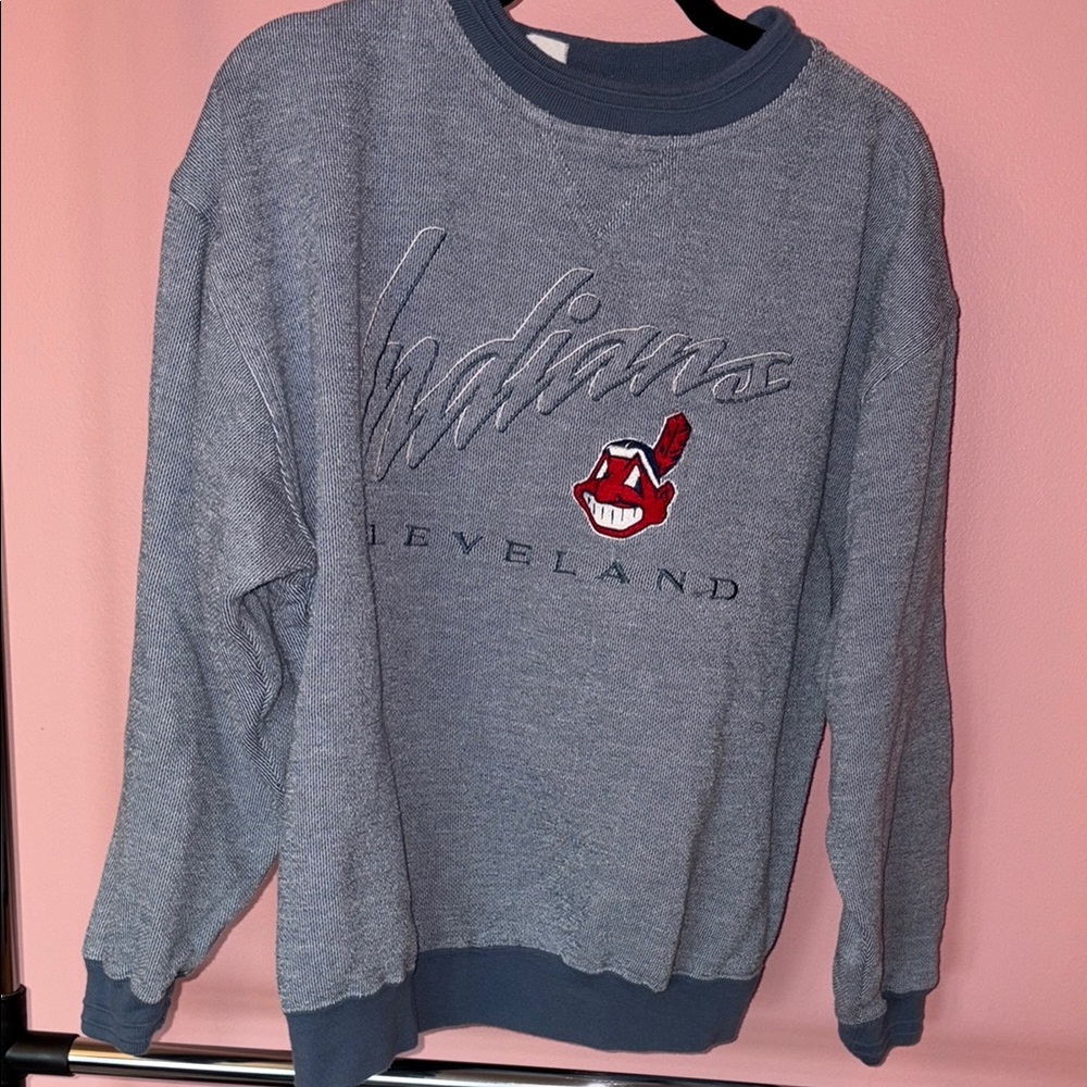 Blue Vintage Cleveland Crewneck Sweatshirt M